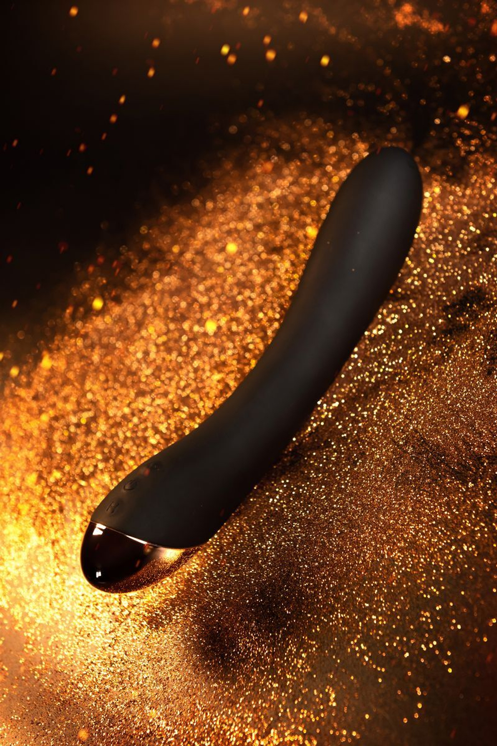 Черный вибратор Waname D-Splash Stream - 21 см.