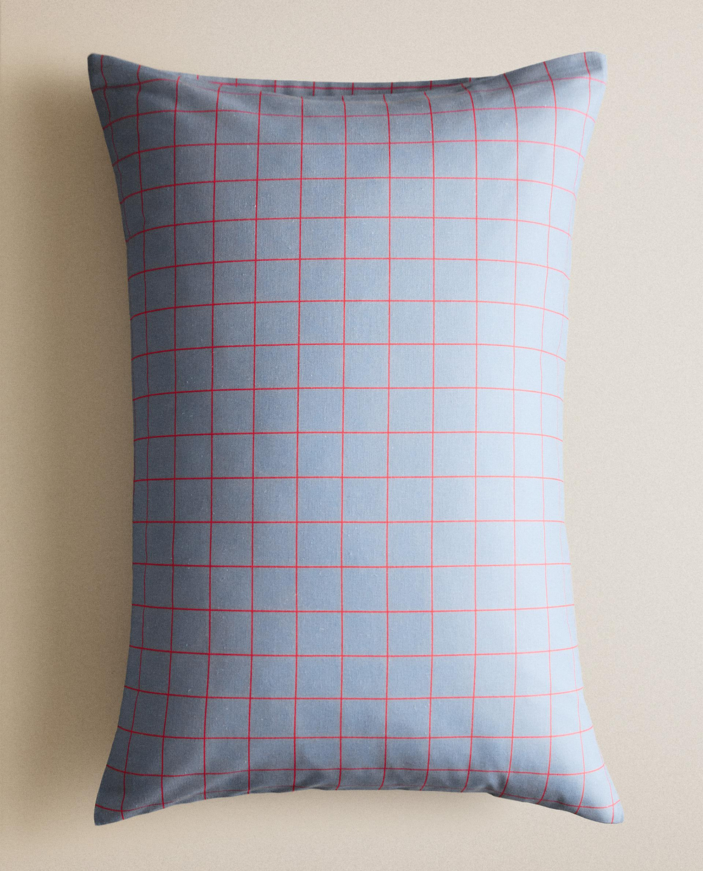 Наволочка Zara Home, лён 55%, хлопок 45%, в клетку, 2646/091