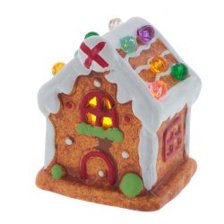 GAEM Фигурка декоративная с подсветкой "Домик пряничный" (LR44х2), L6 W5,5 H7,5 см