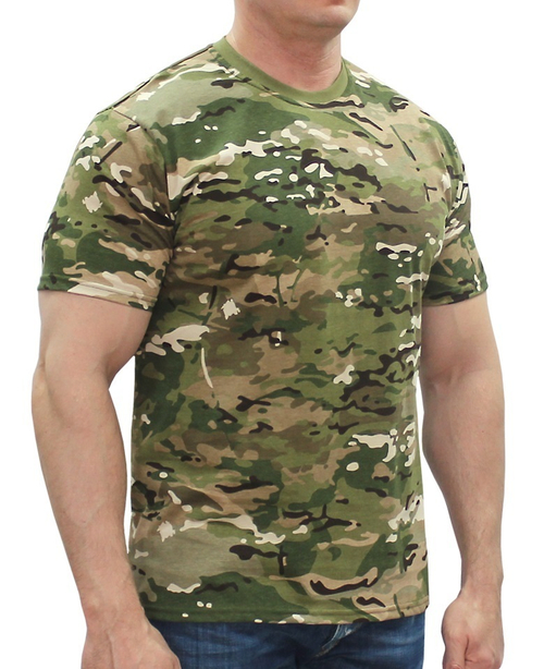 Футболка камуфляжная Мультикам (ткань кулирка) Акция