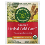 Traditional Medicinals, Herbal Cold Care, органическое средство от простуды, цветки бузины со специями, без кофеина, 16 чайных пакетиков в индивидуальной упаковке, по 1,75 г (0,6 унции) каждый