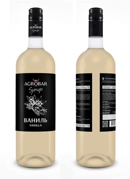 Сироп «AGROBAR» со вкусом «Ваниль» (Vanilla Syrup), 1 л.