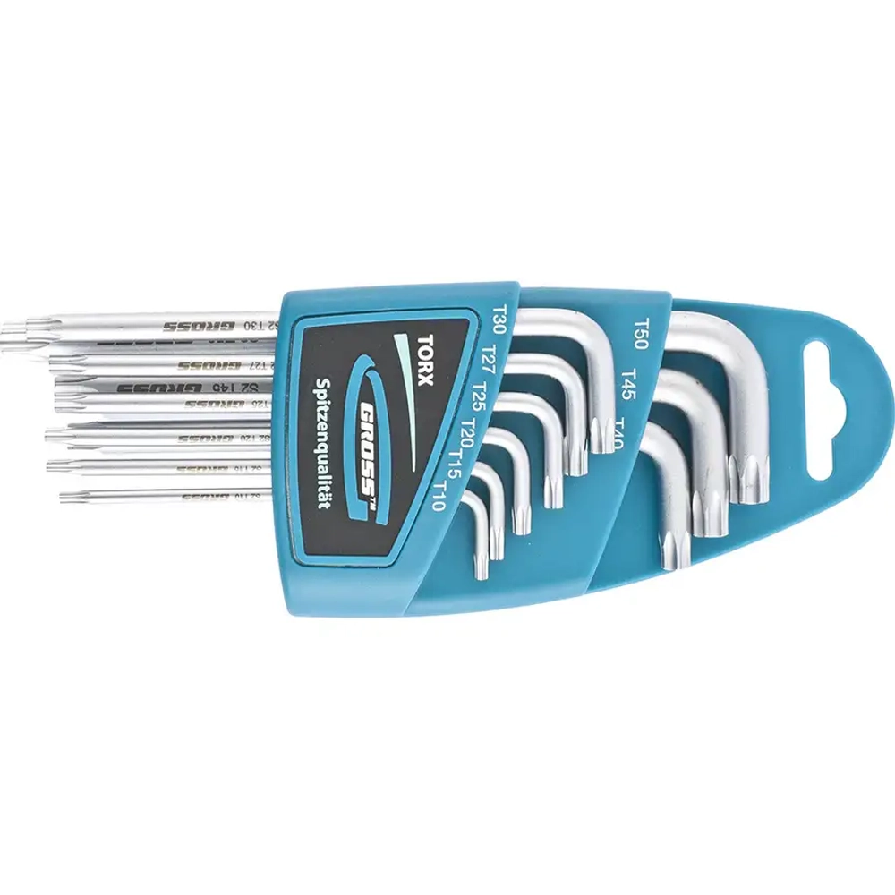 Набор ключей имбусовых TORX-TT, 9 шт: T10-T50, удлинен GROSS 16407