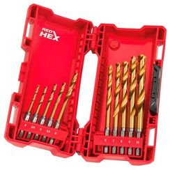 Набор сверл по металлу Milwaukee RedHEX HSS-G TiN 3-10мм 10шт (759)