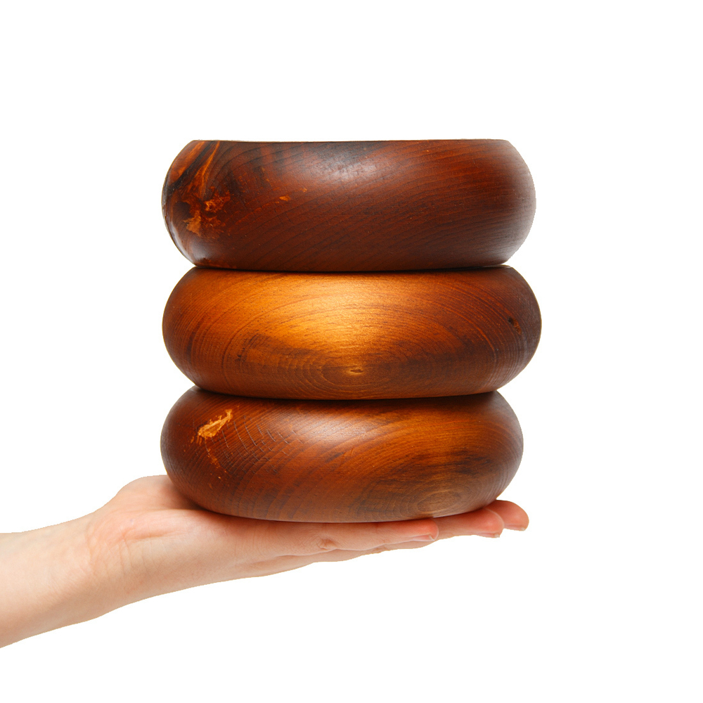 Набор деревянных тарелок Art of Siberia из сибирского кедра 3 шт. TN31