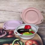 Дуршлаг пластиковый складной 24*30см , микс цветов