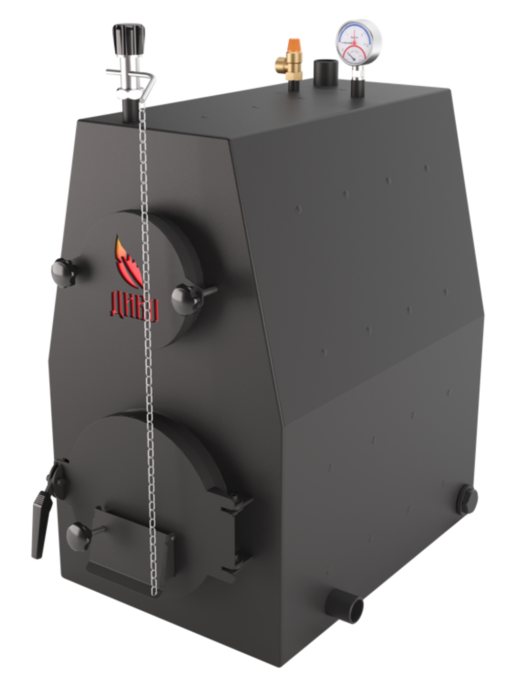 Твердотопливный котел длительного горения ДИВО-100 на 100 кВт. Помещение до 2700 куб.м