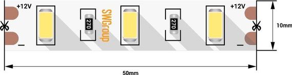 Светодиодная лента SWG 12W/m 60LED/m 5630SMD нейтральный белый 5M 001689