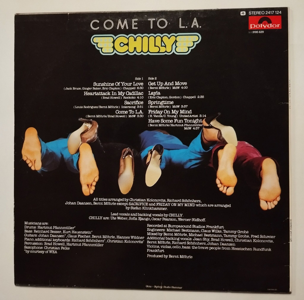 Винтажная виниловая пластинка LP Chilly Come To L.A. ( Scandinavia 1979)