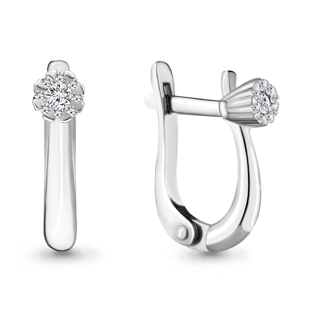 941833 Серьги из Золота с бриллиантами из коллекции "Elegance"