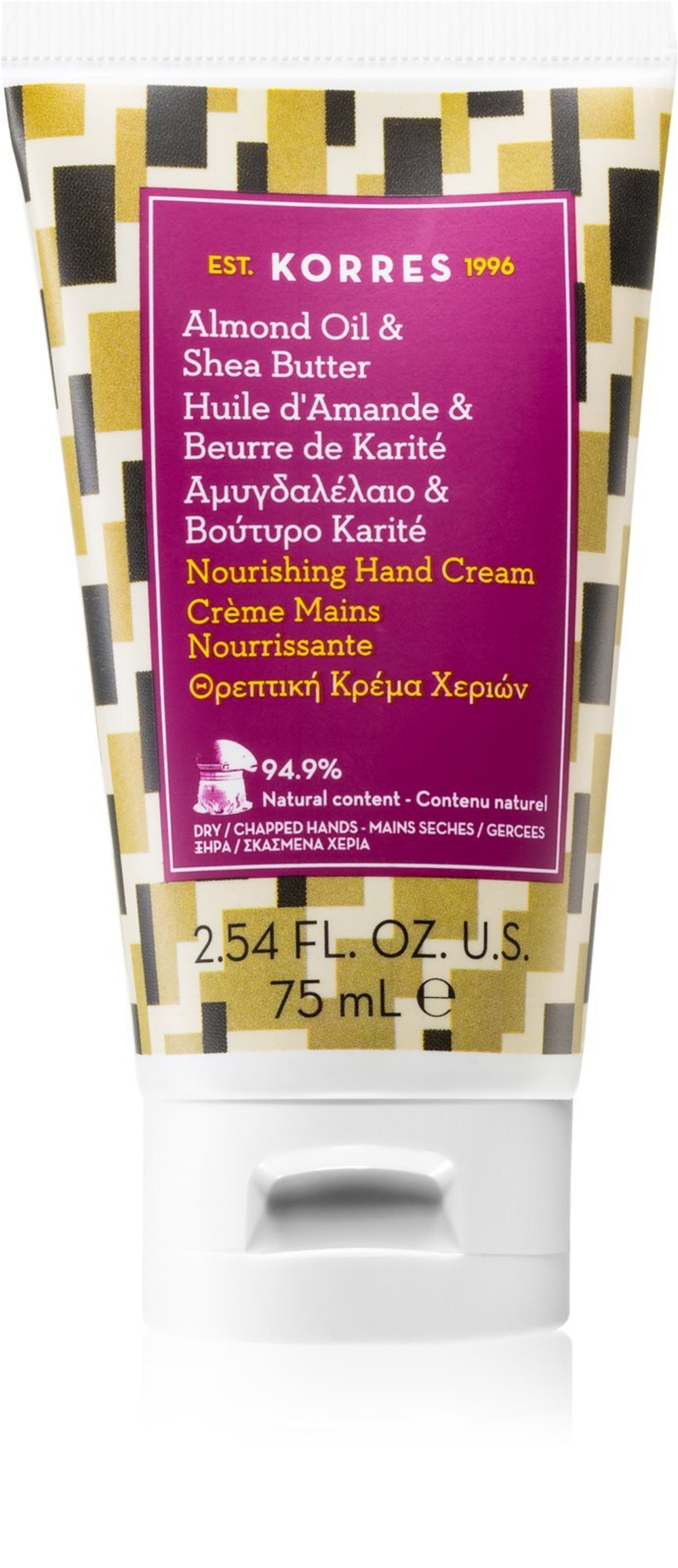 Korres Almond Oil & Shea Butter - питательный крем для рук /   75  ml  / GTIN 5203069045004