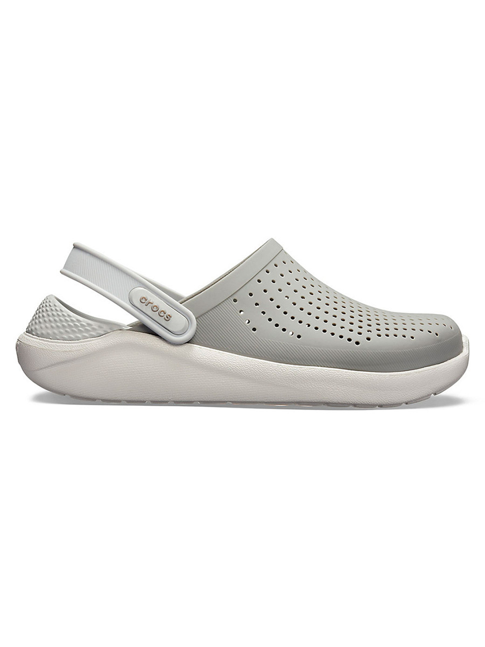 Сабо Crocs мягкие с перфорацией, серые, 38