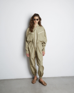 Комбинезон из шелка хаки