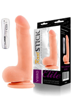 Вибратор 7 режимов вибрации на присоске телесный RealStick 15 см