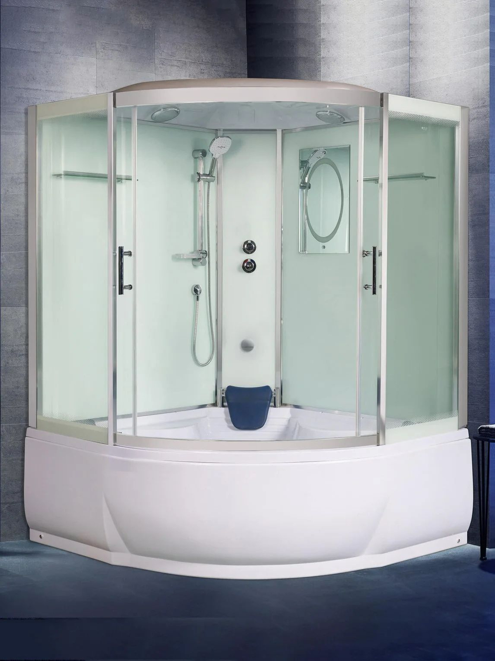 Душевая кабина WeltWasser  WW500 EMMER 15055-2 150х150 см,  прозрачное стекло, поддон высокий