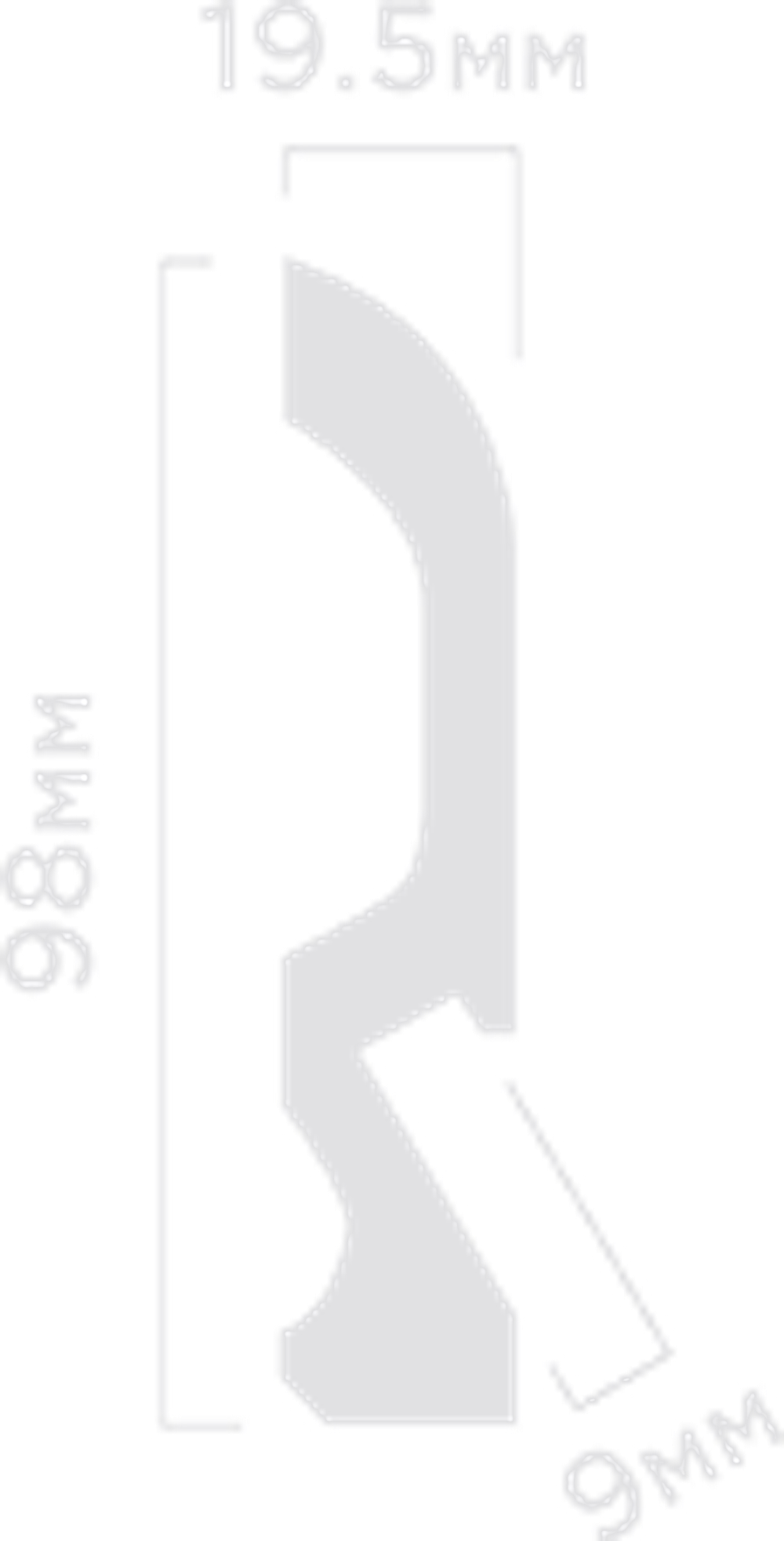 Плинтус HiWood, 98x19,5 мм