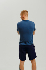 Футболка NOBULL синяя с темной надписью