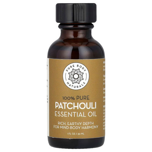 Pure Body Naturals, 100% чистое эфирное масло, пачули, 30 мл (1 жидк. унц.)