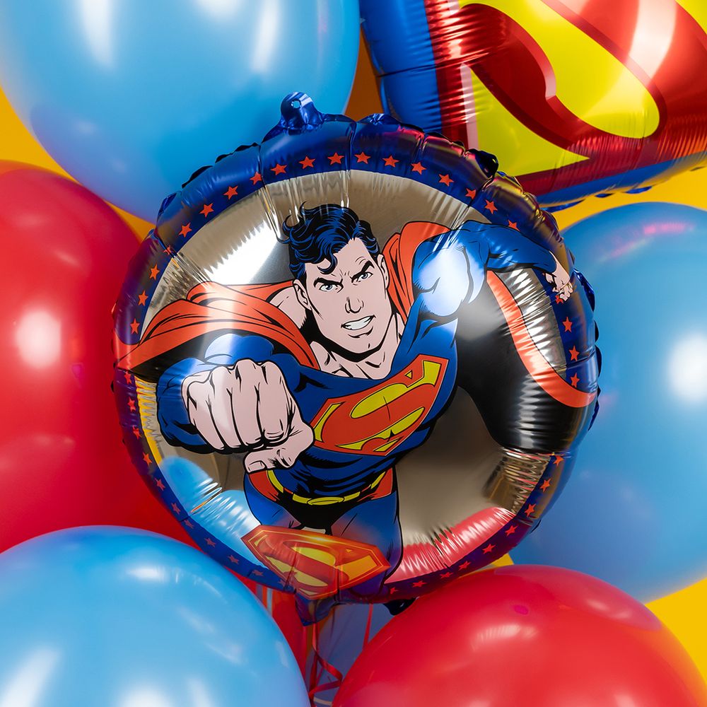 Шар (18''/46 см) Круг, Герой в плаще, 1 шт. в уп.