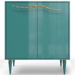 Комод Арт Колор Классик Голд с 2 полками Пастельно-синий