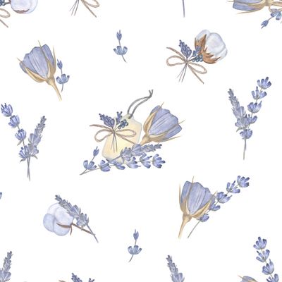 Голубые розы и лаванда