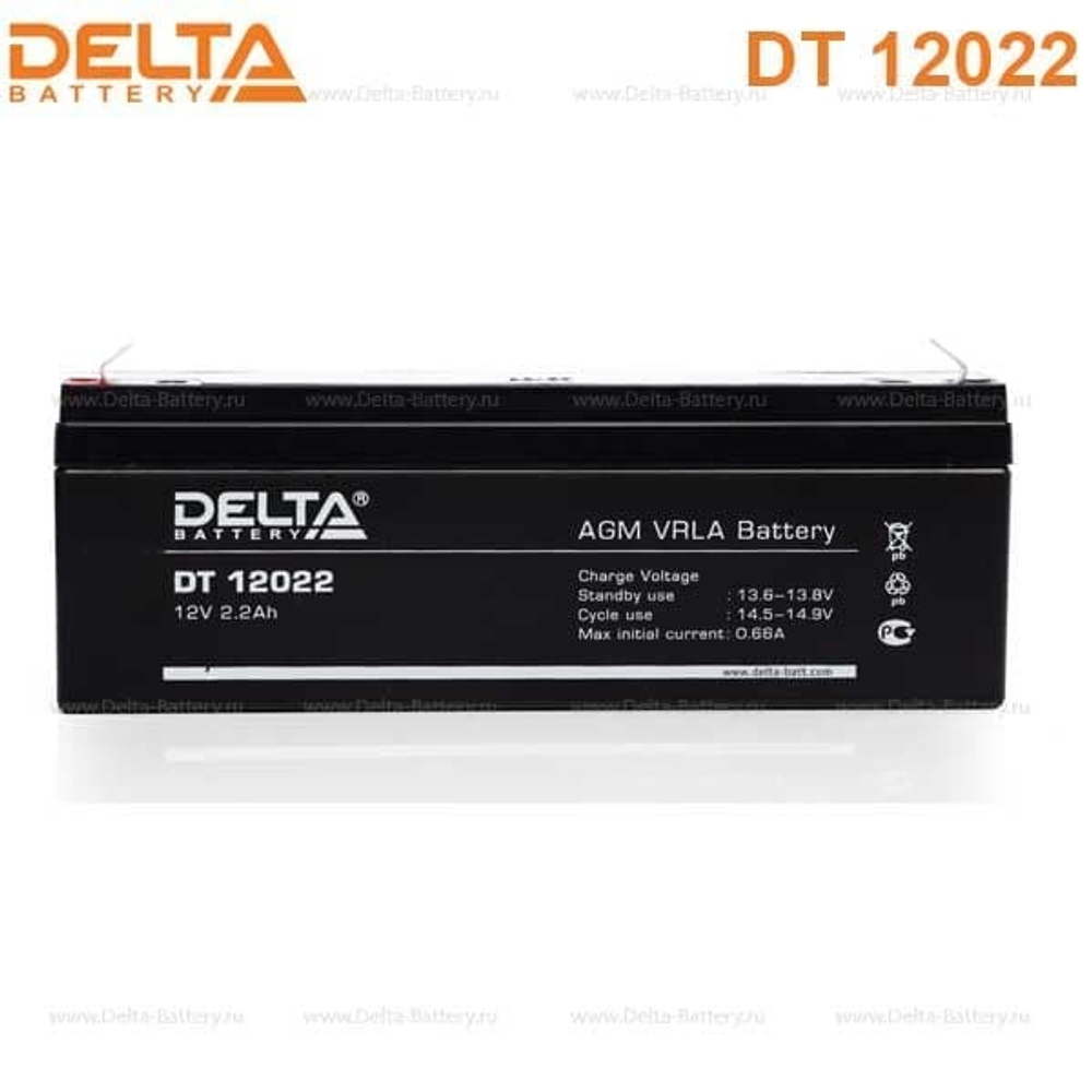 Аккумуляторная батарея Delta DT 12022 (12V / 2.2Ah)