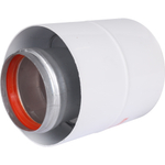 ROMMER Начальный участок вертикальный коаксиальный 60/100 (Baxi (кроме ECO Nova/Classic), Ariston, Vaillant, Viessmann, Kiturami, Mizudo, Beretta, Oasis, Wolf, Haier, Tiberis, DeDietrich, Arderia) хомут в комплекте + втулка D60 L-50