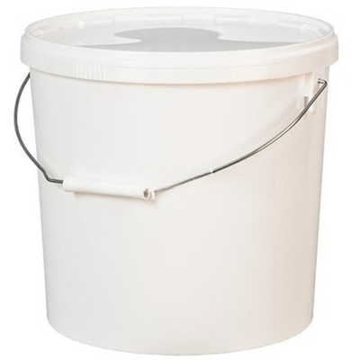 Ведро п/э с кр.15,0 л (белое) Луч (10 шт.) с ручкой