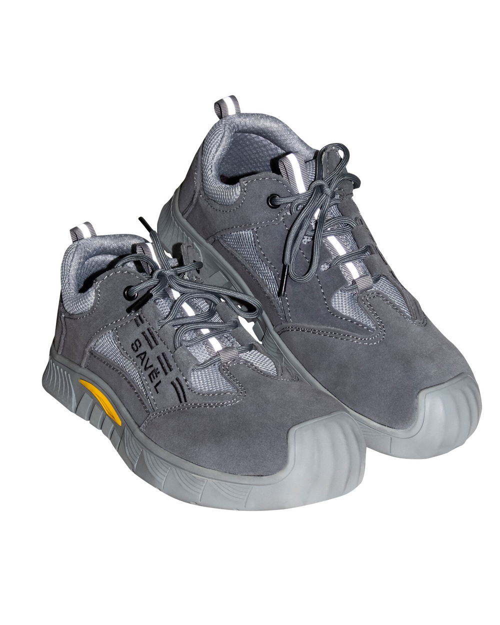 Полуботинки замша (серые), ПКП, Нитрил