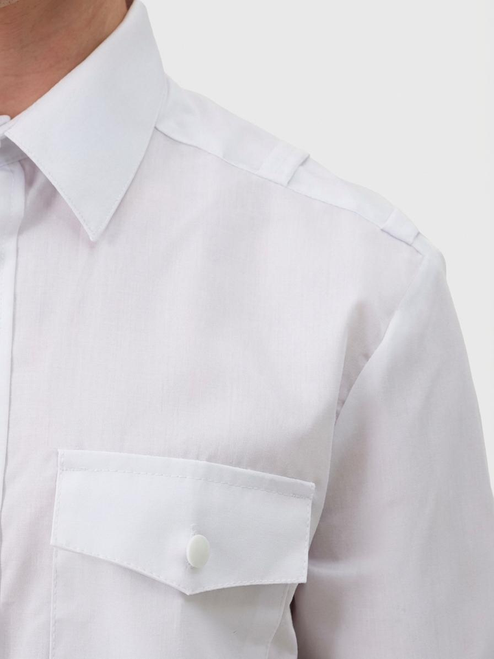 Рубашка форменная белая с длинным рукавом на резинке (А)