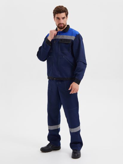 Костюм "Корпус" брюки (синий/черный/василек)