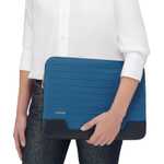 RIMOWA Never Still 5.5L Canvas With Full Grain Leather Laptop Clutch Bag Unisex Sea Blue