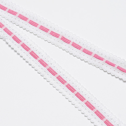 Резинки/Резинка ажурная/М-325 бело-розовый