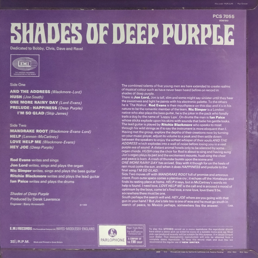 Deep Purple / Shades Of Deep Purple (LP)