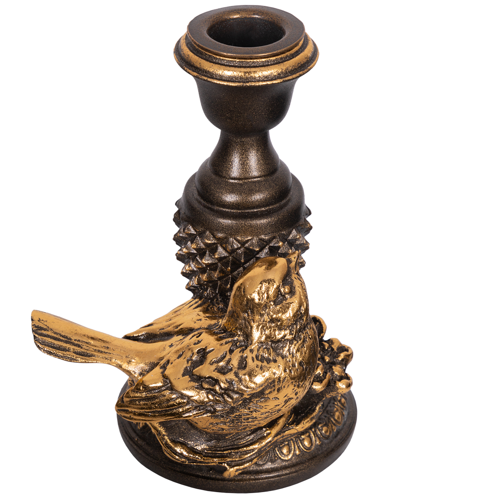 Подсвечник Птичка Терра левый Бронза