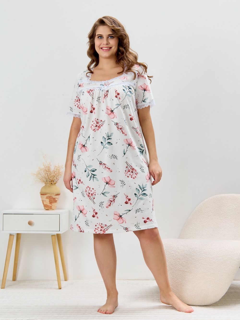 Ночная сорочка Узор-1 Виотекс СУХАЯ РОЗА