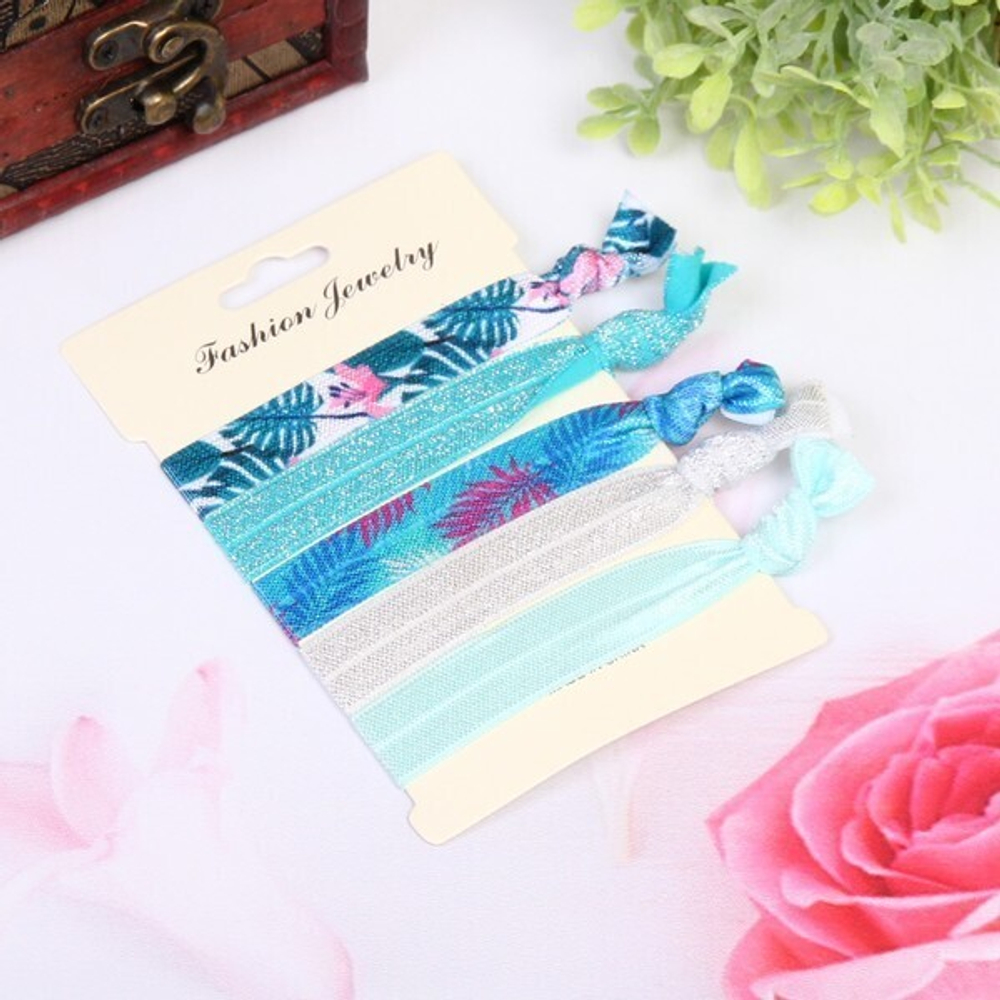 Резинки для волос 5шт «Summer style - Тропиканка», 7,5*1,5