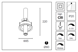 Встраиваемый светильник DA7503DR-A