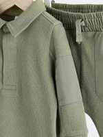 Лонгслив и джоггеры в комплекте для малышей Next K90-056, Хаки