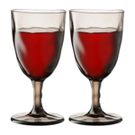 Набор бокалов из акрила hollow для вина, 430 мл, серо-коричневый, 4 шт.