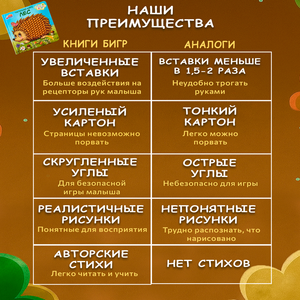 Лес, тактильная книга