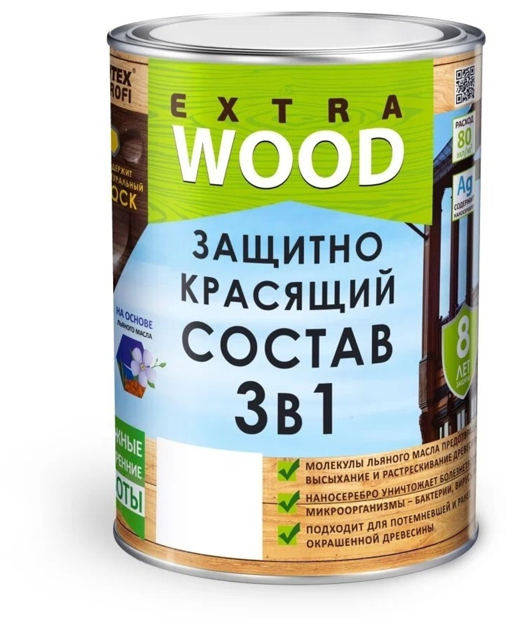 Состав защитно-красящий 3в1 Махагон  (0,8л) FARBITEX PROFI WOOD EXTRA