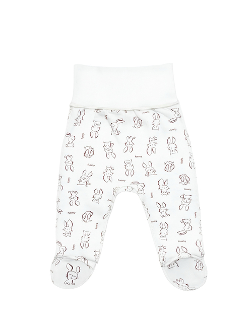 Утепленные ползунки с мягким согревающим начёсом Зайчики (56;62)