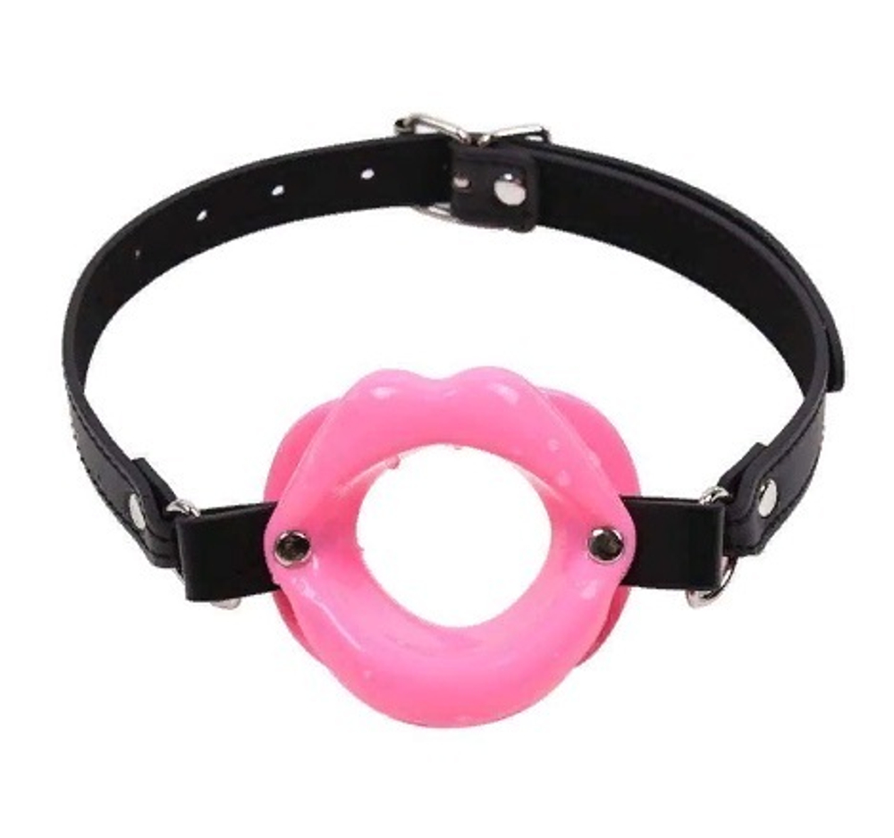 Кляп-расширитель в форме губ розовый