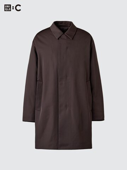 UNIQLO Полупальто PUFFERTECH, темно-коричневый