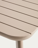 Раздвижной уличный стол Izola из алюминия с бежевой отделкой, 220 (280) x 100 см