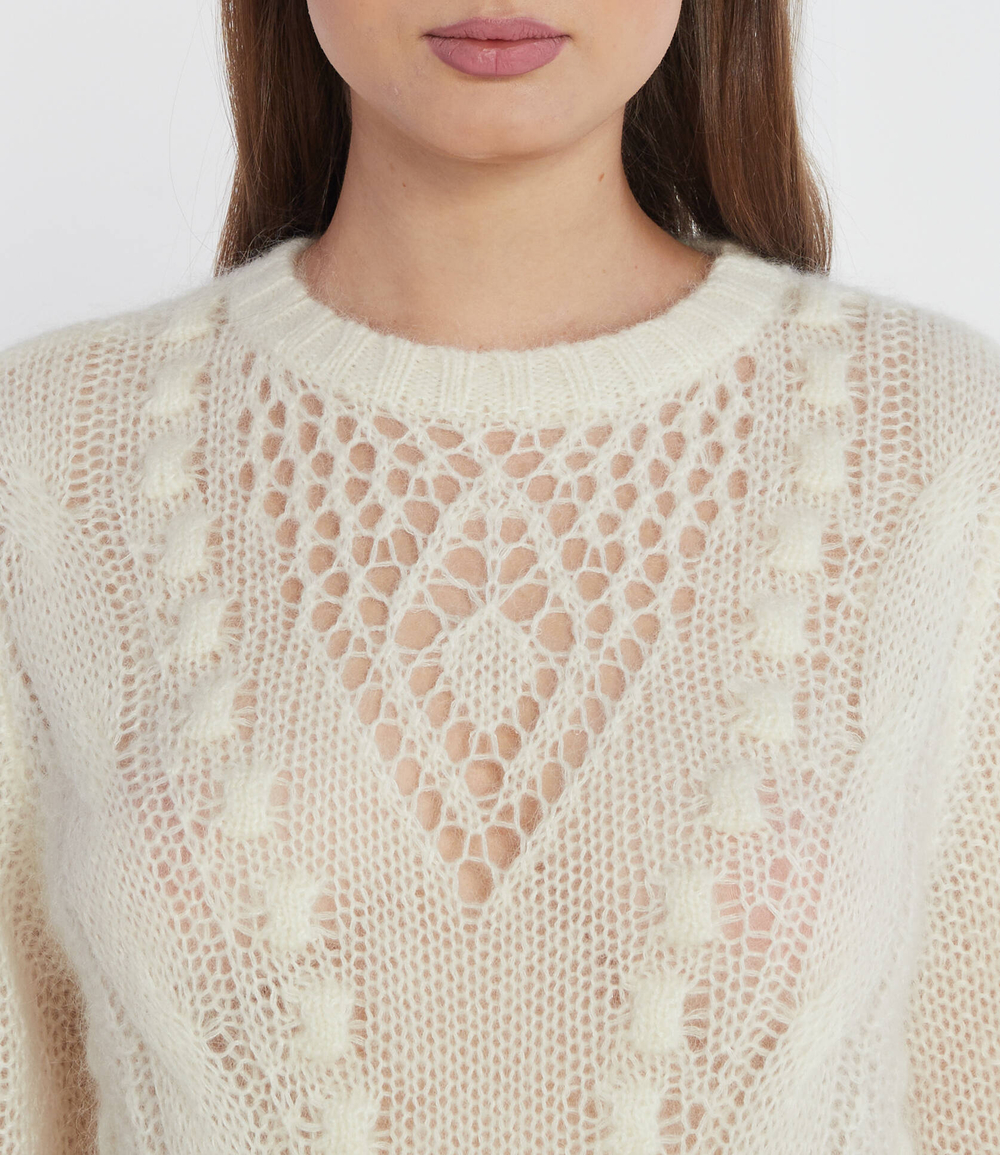 Хлопковый свитер TWINSET - белый(232TP3110)