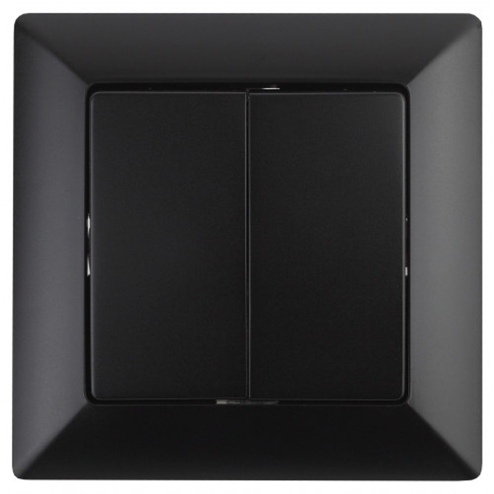 Переключатель Intro Solo 4-107-05 двухклавишный, 10А-250В, IP20, СУ, антрацит |