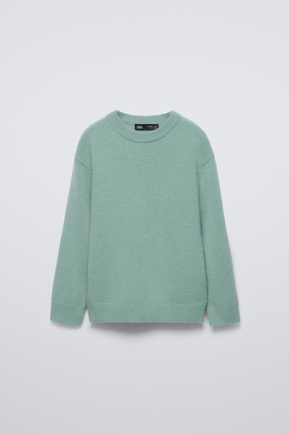 ZARA СВИТЕР ИЗ 100% КАШЕМИРА, ЗЕЛЕНЫЙ