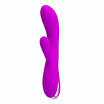 Лиловый вибратор-кролик Wilbur с функцией нагрева - 20,5 см. (Цвет: лиловый)